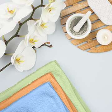 Best Towel 24 Pack of Soft, Extra-Absorbent Cotton Washcloths