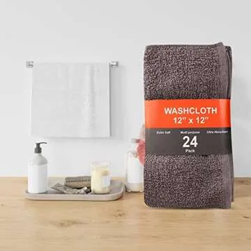 Best Towel 24 Pack of Soft, Extra-Absorbent Cotton Washcloths