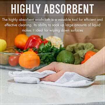 Best Towel 24 Pack of Soft, Extra-Absorbent Cotton Washcloths
