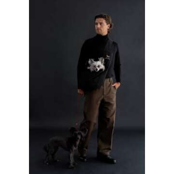 Noah & Paw Dog Sling Carrier for Small Dogs 5-18lb, Cat Carrier, Pet Sling with Adjustable Padded St...