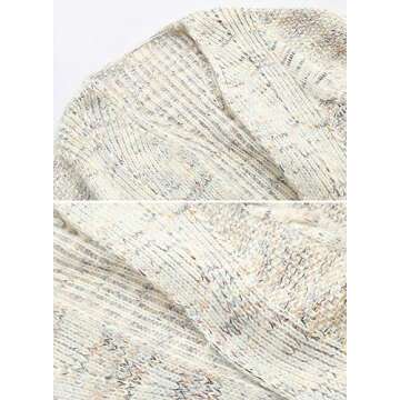 futurino Women's Cable Twist School Wear Boyfriend Pocket Open Front Cardigan Popcorn Sweaters