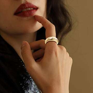 Shop Magitaco 6Pcs Stylish Gold Chunky Rings Set