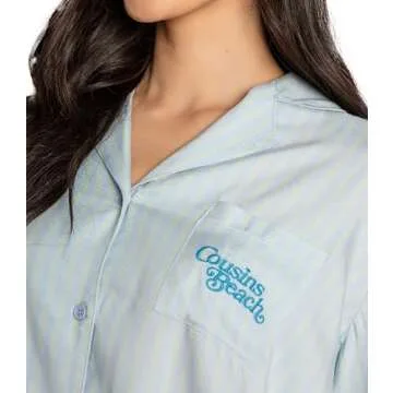 PJ SalvageThe Summer I Turned Pretty Pj Set Woven StripeMint SeaSmall