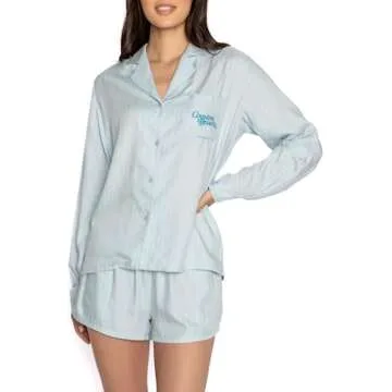 PJ SalvageThe Summer I Turned Pretty Pj Set Woven StripeMint SeaSmall