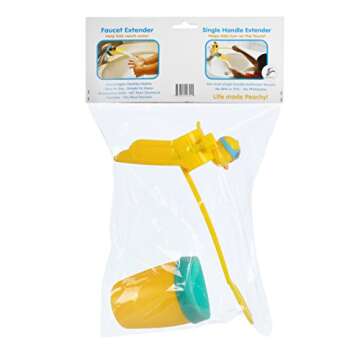 Aqueduck Faucet Handle Extender Set. Connects to Sink Handle and Faucet to Make Washing Hands Fun and Teaches Your Baby or Child Good Habits and Promote Independence to Them.