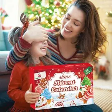 Advent Calendar 2024-24 Days of Slime and Charms Kit - Christmas Countdown Calendars Gifts for Girls Boys Kids Teens Toddlers