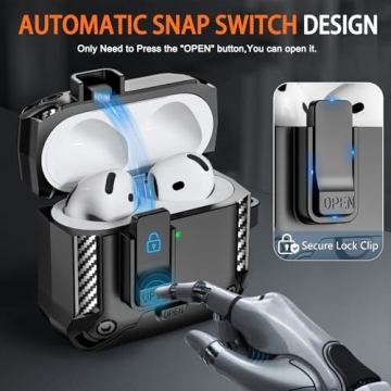Polislime AirPods 4 Case with Phone Stand & Cleaner Kit