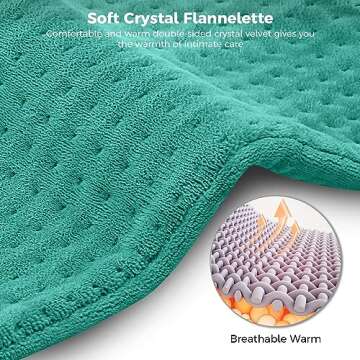 NOWWISH Heating Pad for Back Pain & Cramps Relief, Moist Heat Electric Heating Pads with Auto Shut-Off, Gifts for Women (Green, 11 "x 24")