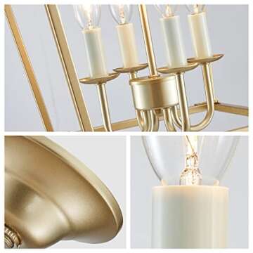 Vintage Lantern Pendant Light - Farmhouse Chandelier for Home