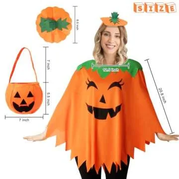 HEYFIZZ Pumpkin Costume with Accessories for Women