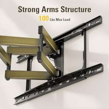 Mounting Dream TV Wall Mounts TV Bracket for Most 42-84 Inch TVs, UL Listed Premium TV Mount Full Mo...