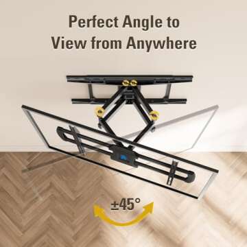 Mounting Dream TV Wall Mounts TV Bracket for Most 42-84 Inch TVs, UL Listed Premium TV Mount Full Motion with Articulating Arms, Max VESA 600x400mm and 100LBS, Fits 16", 18", 24" Studs, MD2296-24K