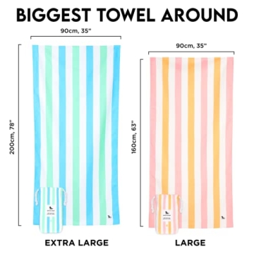 Dock & Bay Quick Dry Beach Towel - Eco-Friendly & Compact