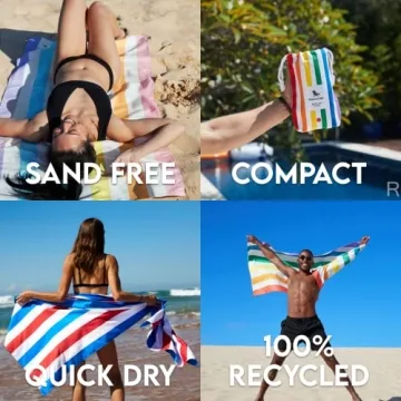 Dock & Bay Quick Dry Beach Towel - Eco-Friendly & Compact