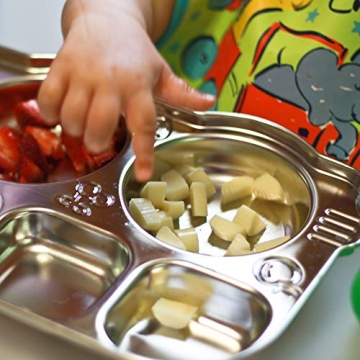 Innobaby Stainless Bus Plate for Healthy Eating Fun