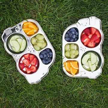 Innobaby Stainless Bus Plate for Healthy Eating Fun