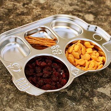Innobaby Stainless Bus Plate for Healthy Eating Fun