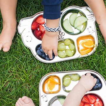 Innobaby Stainless Bus Plate for Healthy Eating Fun