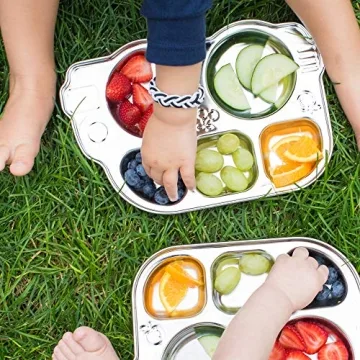 Innobaby Stainless Bus Plate for Healthy Eating Fun
