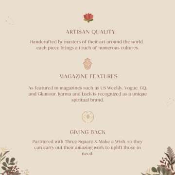 KARMA AND LUCK - Women's Emerging Beauty Lotus Pendant Necklace with Embedded Diamond Chip. Protection Necklace for Women. Chain Length: 22"+4". Ready to Gift for Her. (Hamsa)