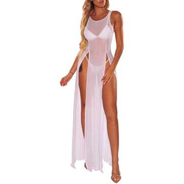 Women's Sheer Mesh Beach Cover Up for All Body Types
