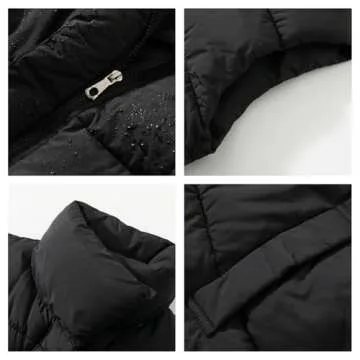 PUFFIT Women's Puffer Vest, Sleeveless Bubble Vests Outerwear with Trendy Hidden Diagonal Zipper, Stand Collar, Side Pockets, Ultra Soft Versatile Padded Puffy Gilet