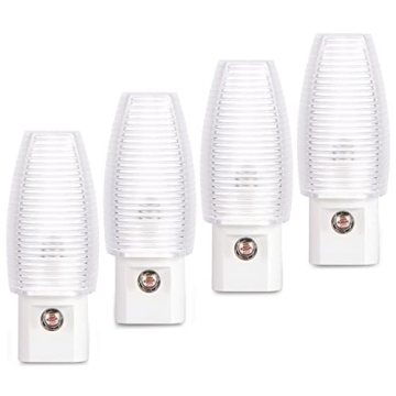 Emotionlite Plug-in Night Light - Warm White LED Nightlight for Kids, Nursery, Hallway, and More, 4 ...