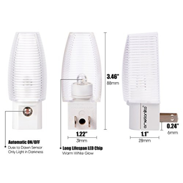 Emotionlite Plug-in Night Light - 4 Pack, Warm White LED