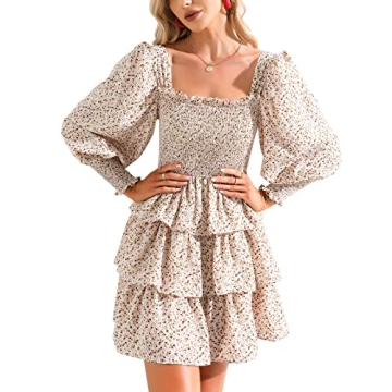 Elegant Byinns Square Neck Ruffle Dress for All Occasions