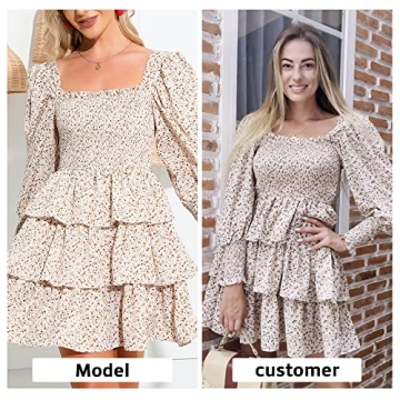 Elegant Byinns Square Neck Ruffle Dress for All Occasions