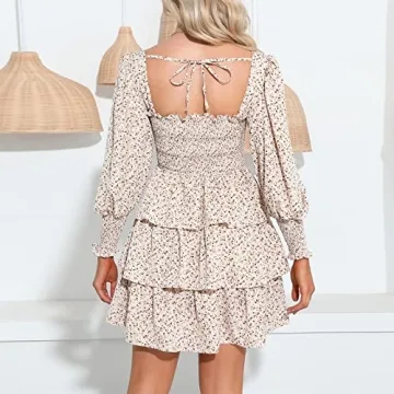 Elegant Byinns Square Neck Ruffle Dress for All Occasions