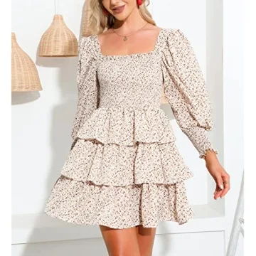 Elegant Byinns Square Neck Ruffle Dress for All Occasions
