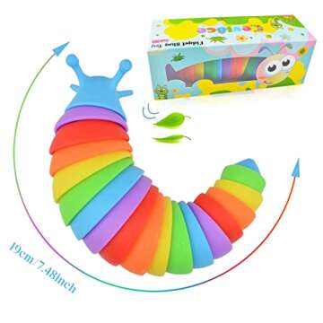 Cevioce Fidget Slug Toy - Fun Sensory Stress Relief Gift