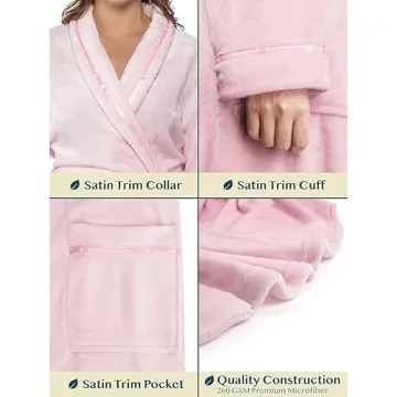 PAVILIA Women's Plush Fleece Bathrobe - Cozy, Soft, Elegant