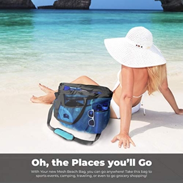 Red Suricata Mesh Beach Bag - Extra Large Durable Tote