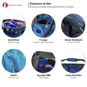 Red Suricata Mesh Beach Bag - Extra Large Durable Tote