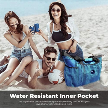 Red Suricata Mesh Beach Bag - Extra Large Durable Tote