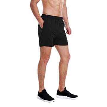 EZRUN Men's 5 Inches Running Workout Shorts - Quick Dry & Lightweight Athletic Gear