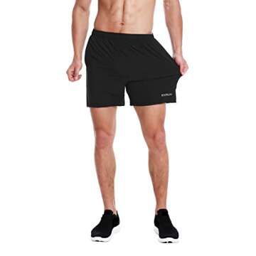 EZRUN Men's Lightweight Running Workout Shorts with Pockets