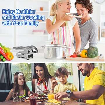 French Fry Cutter Potato Slicer LSOFNRB Stainless Steel Potato Cutter, French Fries Cutter Includes ...