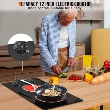 Nefaracy 2 Burner Electric Stove with 2000W Power