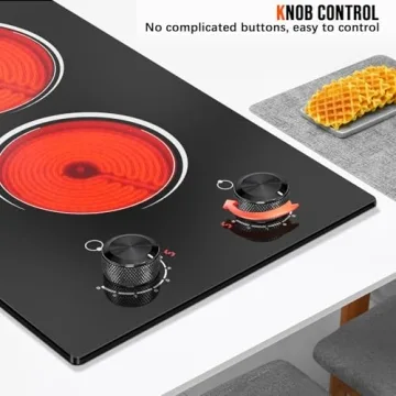 Nefaracy 2 Burner Electric Stove with 2000W Power