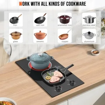 Nefaracy 2 Burner Electric Stove with 2000W Power