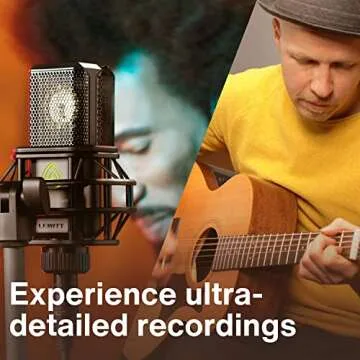 LEWITT LCT 540 S Large-Diaphragm Studio Condenser Microphone - Ultra Low self-Noise - Ideal for Extreme Processing - Low-Cut Filter and Attenuation - Military spec Transport case Included
