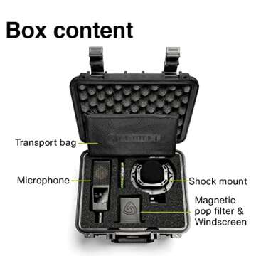 LEWITT LCT 540 S Large-Diaphragm Studio Condenser Microphone - Ultra Low self-Noise - Ideal for Extreme Processing - Low-Cut Filter and Attenuation - Military spec Transport case Included
