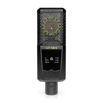 LEWITT LCT 540 S Large-Diaphragm Studio Condenser Microphone - Ultra Low self-Noise - Ideal for Extreme Processing - Low-Cut Filter and Attenuation - Military spec Transport case Included
