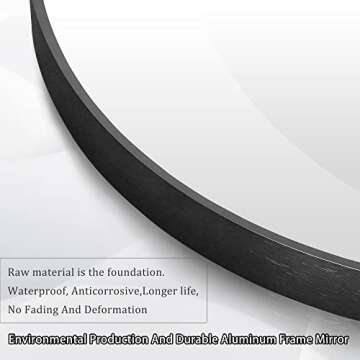 NeuType Arched Full Length Mirror, Large Arched Wall Mirror Floor Mirror with Stand, Full Body Dressing Mirrors Standing Hanging or Leaning Against Wall, Aluminum Alloy Thin Frame 65"x22", Black