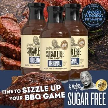 G Hughes Original Sugar Free BBQ Sauce - Sugar Free Barbecue Sauce, No Sugar BBQ Sauces, Gluten Free...
