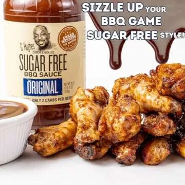 G Hughes Original Sugar Free BBQ Sauce - Sugar Free Barbecue Sauce, No Sugar BBQ Sauces, Gluten Free Barbecue Sauces, Sugar Free BBQ Sauce, Low Carb BBQ Sauce - 18 oz (1-Pack)