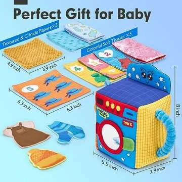 hahalad Montessori Tissue Box Baby Toy for Infants 6-12 Months